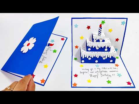 DIY 3D Pop-Up Birthday Cake Greeting Card | Easy Handmade Card Tutorial | DG Handmade