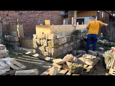 Sandsteinmauer für Outdoorküche- endlich fertig! - Part 4