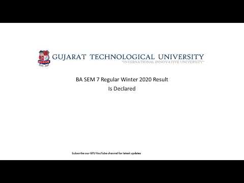 GTU Winter 2020 BA SEM 7 Regular