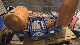 Selling copper and brass at the scrapyard 