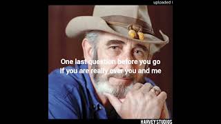 Don Williams &#39;How did you do it &#39;