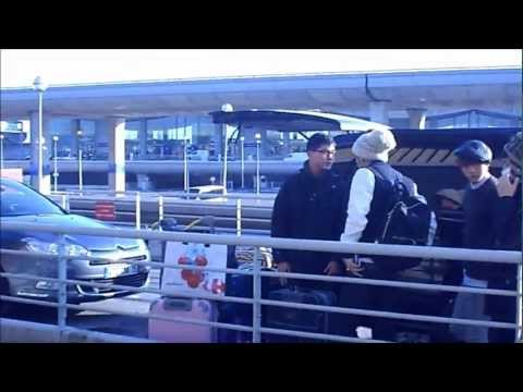 [FANCAM] BEAST leaving Paris ~ Charles de Gaulles Airport (120210)