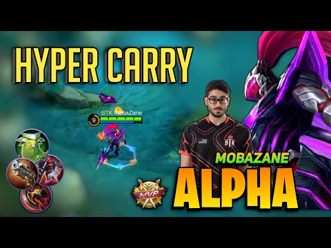Mobazane Alpha Hard Carry Gameplay [ Top Global Alpha Best Build 2022 ] Mobile Legends