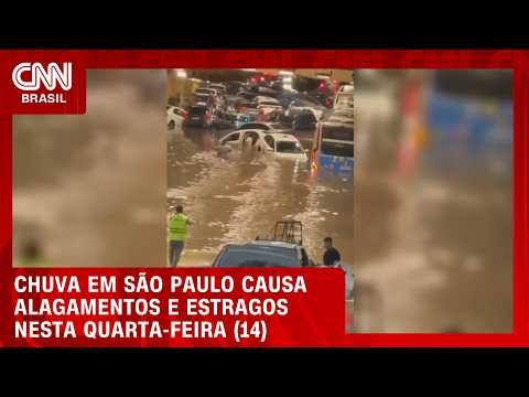 Carros ficam submersos em túnel no centro de São Paulo nesta quarta-feira (14); veja | CNN 360°