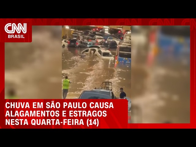 Carros ficam submersos em túnel no centro de São Paulo nesta quarta-feira (14); veja | CNN 360°