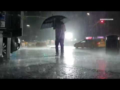 Heavy storm and Flood, Upper East Side, Manhattan 10.2.18