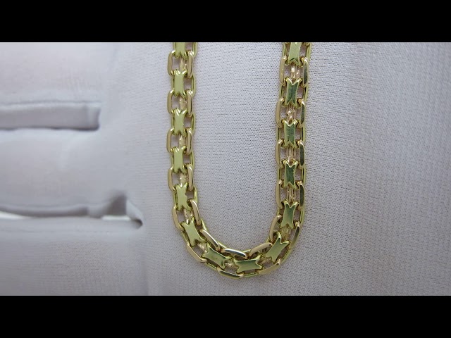 Золотой браслет "Двойной якорь" Видеообзор
