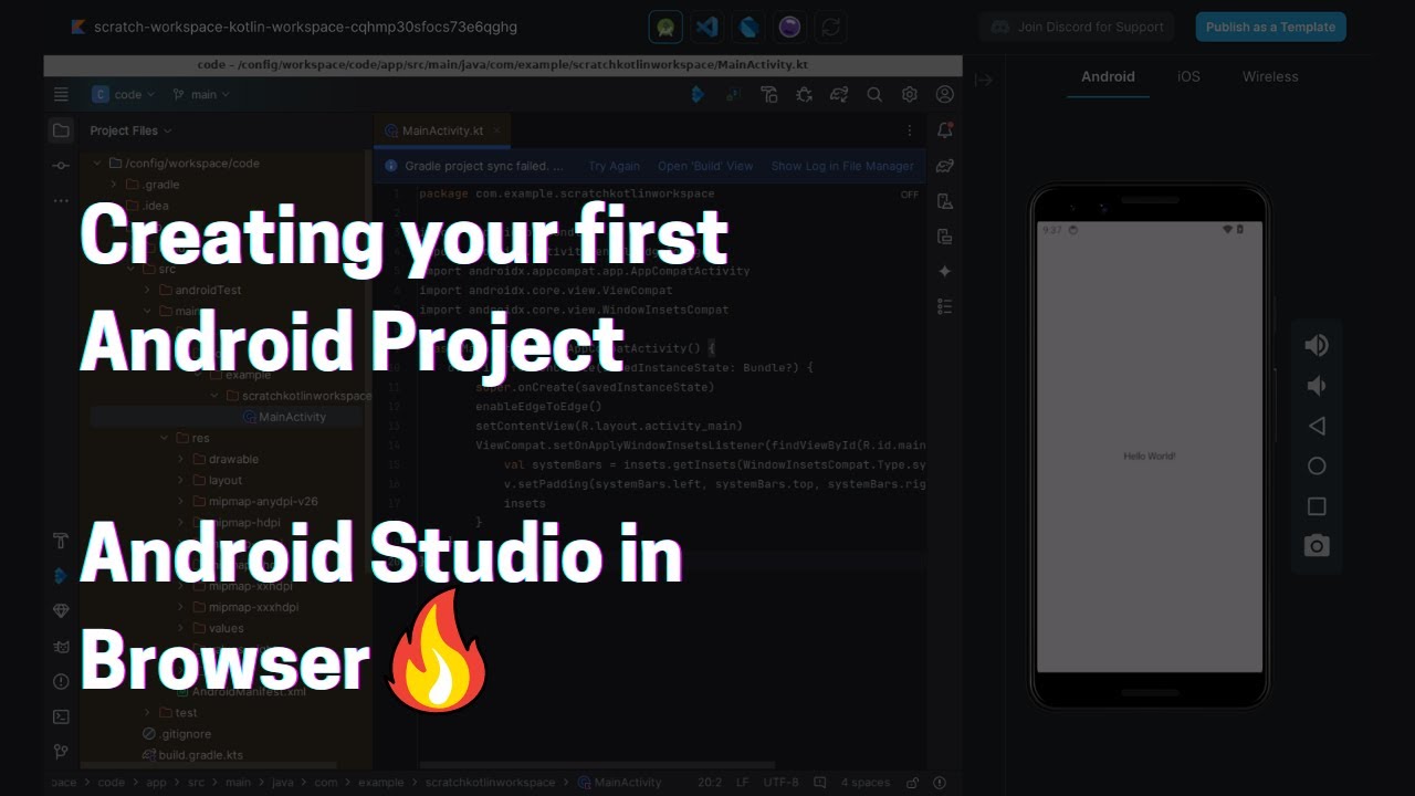 Creating your First Android App in Kotlin | Android Studio | 2024