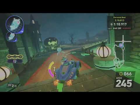 Sonic Racing: CrossWorlds - Pumpkin Mansion Time Trial S Rank (Super Sonic Speed)