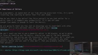 Lecture 6: Editors (2019)