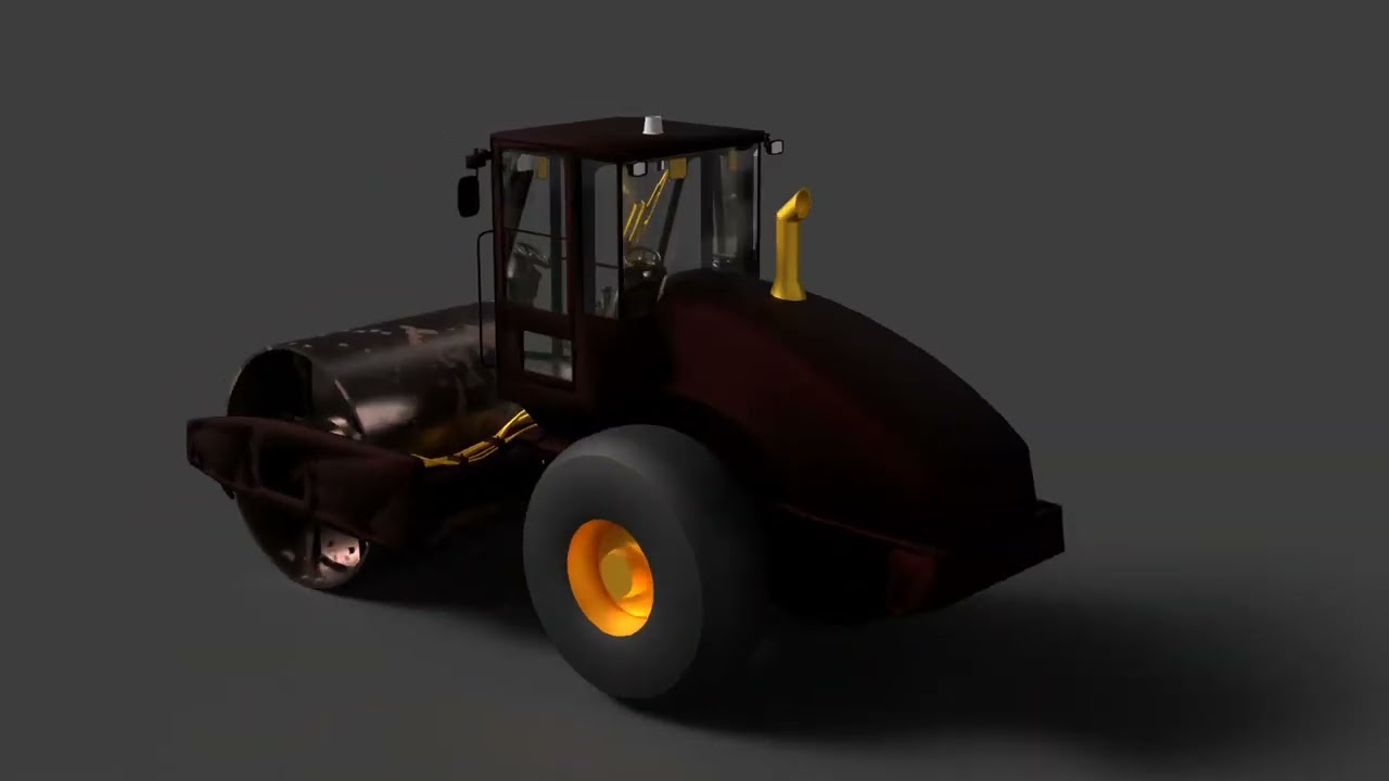 Road Roller 3D Model