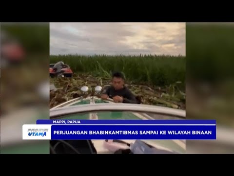 PERJUANGAN BHABINKAMTIBMAS POLRES MAPPI PAPUA TEROBOS PEDALAMAN PAPUA