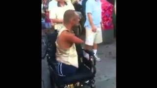 Armless Legless man fights another man for stealing from him