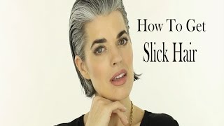 How to Slick Back a Short Bob Haircut | Gray Hair | Nikol Johnson