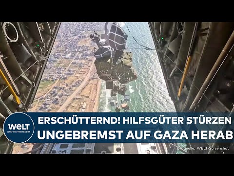 KRIEG IN GAZA: Tragischer Unfall bei Versorgung aus der Luft! Fünf Menschen sterben