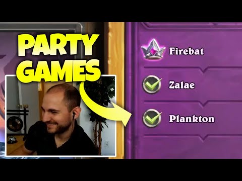 Battlegrounds Party Games w/ Firebat and ED | Zalae Hearthstone