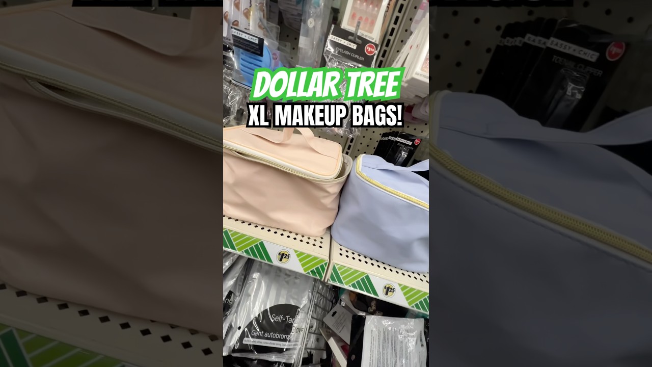 NEW X-LARGE MAKEUP BAGS FOR $1.25 at DOLLAR TREE!! #dollartreefinds #dollartree