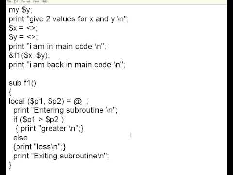 Perl 7 Subroutines and Functions