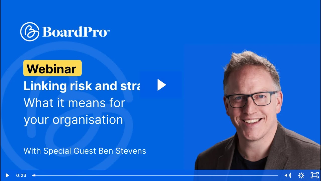 Webinar  linking risk and strategy