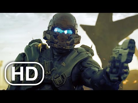 Spartan Locke Destroys Entire Alien Planet Scene 4K ULTRA HD - Halo Cinematic