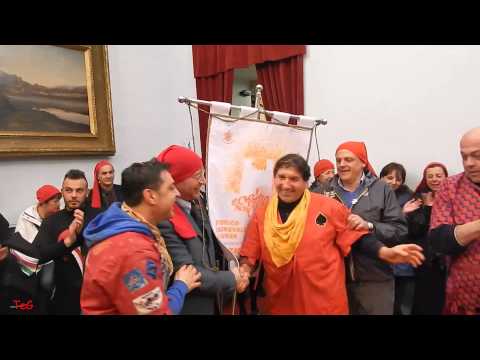 Asso di Picche aranceri premiazione 3° posto - Carnevale Ivrea 2014