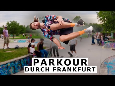 SIDEFLIP ÜBER 4 METER - Parkour mit meiner FREUNDIN in Frankfurt! | Jan Schlappen