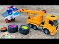 DIY Crane Truck Rescues Accident Tayo Vehicle Toys Kudo Truck Toys