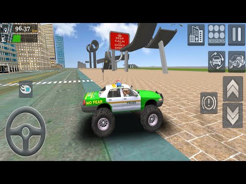Police Car - Monster Truck Stunts Driving Simulator #2 || Android Gameplay