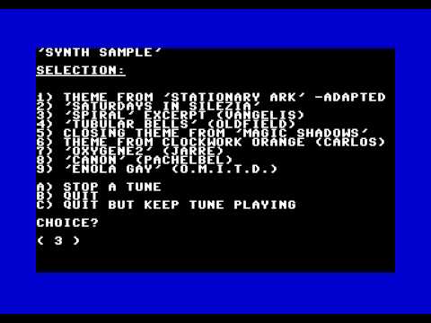 SYNTH SAMPLE-GEORG FEIL-1984-COMMODORE 64 C64 DEMONSTRATION SID MUSIC + PLAYER