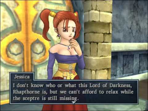 118 Dragon Quest 8 Cut-scene - Talking to Jessica After Leaving Dominico