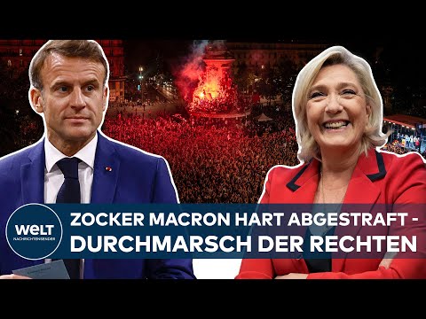 WAHL IN FRANKREICH: Macron gedemütigt - Le Pens Rechtsnationalisten bei Parlamentswahlen weit vorn
