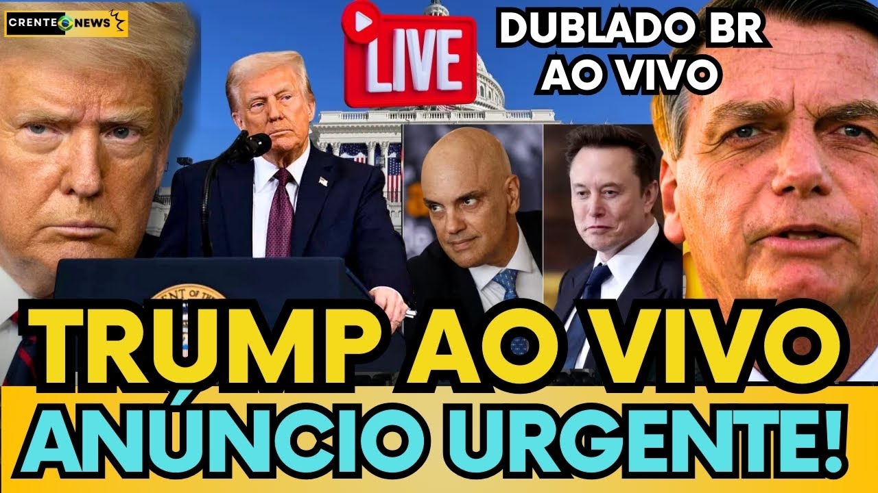 🚨AO VIVO: TRUMP FAZ COMUNICADO URGENTE DIRETO DA CASA BRANCA DUBLADO BR #trump #bolsonaro