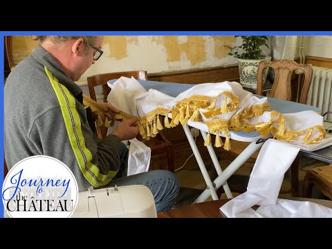 CHATEAU gîte bedroom MAKEOVER, custom bed crown INSTALL and REVEAL - Journey to the Château, Ep. 88