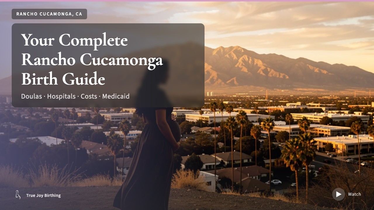 Rancho Cucamonga CA Doula & Birth Plan Guide: Costs, Hospitals & Medi-Cal (First-Time Mom) — press play to watch