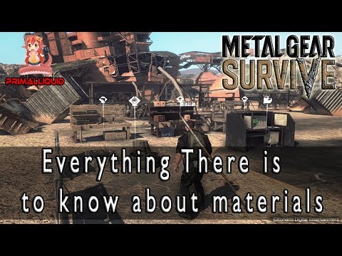 Metal Gear Survive - Everything to Know About All The Materials (PS4 Pro 1080P 60FPS)