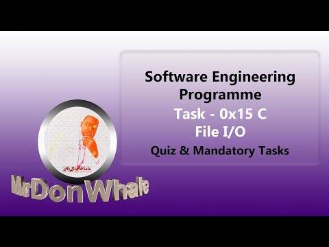 0x15 C - File I/O. Quiz  Answers & Mandatory tasks Solution