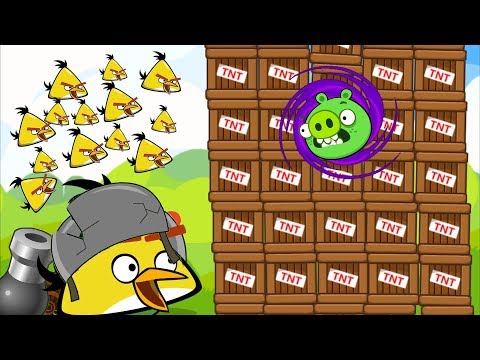 Angry BIrds Collection Cannon 1 - MAD CHUCK OVERDRIVE BIRDS TO BLACK HOLE PIG 1000 TNT!