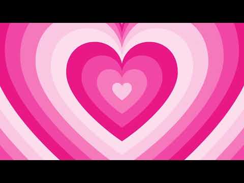 Pink Heart Background Screensaver Loop 1 Hour 1080p HD