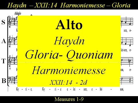 Haydn, Harmoniemesse, Hob. XXII:14,  2d.Gloria- Quoniam - Alto