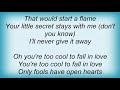 Jill Sobule - Too Cool To Fall In Love Lyrics