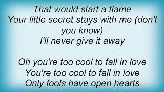 Jill Sobule - Too Cool To Fall In Love Lyrics