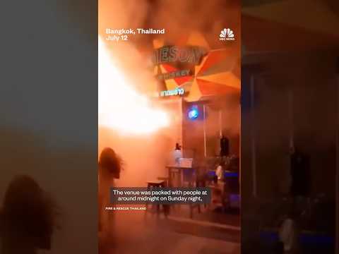 Fire breaks out at a pub in Bangkok, killing at least 27 people, officials say