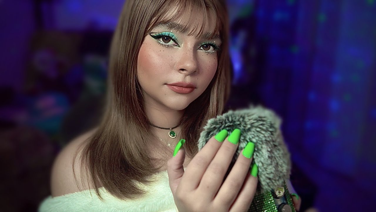 ASMR l Ear Blowing & Fluffy Mic Touching (Deep Breathing, Low Light)