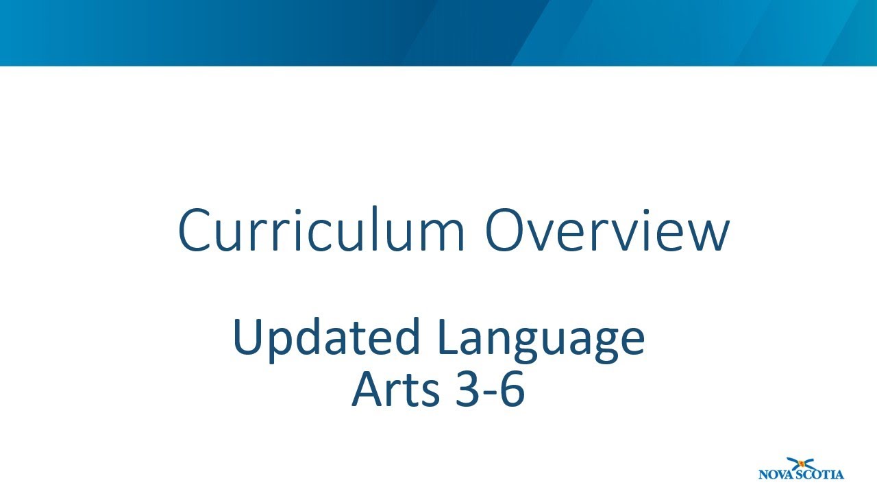 Curriculum Overview - Updated Language Arts 3-6