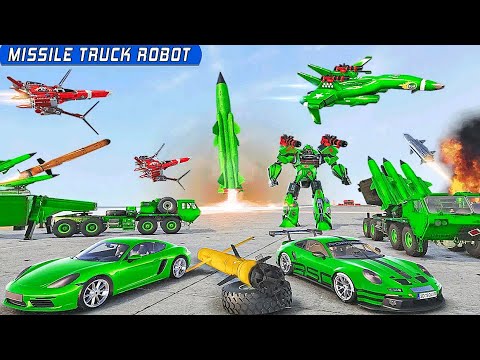 Army Robot Truck Missile Launcher: Multi Robot Transforming Games 2023 - Android iOS Gameplay