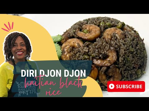 Diri Djon Djon with Shrimp | Diri Djon Djon Recipe | Haitian Black Rice Recipe