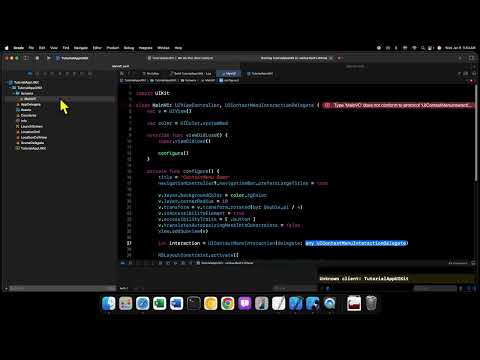 iOS Development with UIKit - 88 - Context Menus