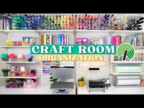 10 GENIUS DOLLAR TREE HACKS TO ORGANIZE YOUR CRAFT ROOM + CRICUT HACKS 🤯