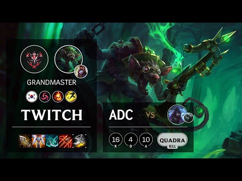 Twitch ADC vs Aphelios - KR Grandmaster Patch 10.14