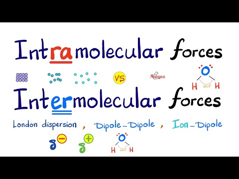 Intramolecular vs. Intermolecular forces - London Dispersion, Dipole-Dipole, Ion-Dipole forces -Chem